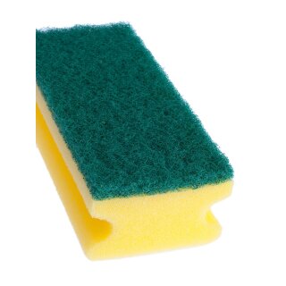 floorstar PADDY, Padschwamm mit Griffrille, gelb/grün, Paket á 10 Stück
