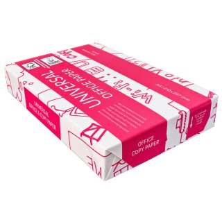 Universal Kopierpapier / Office Papier, weiß, A4, 210 x 297 mm, Pack á 500 Blatt