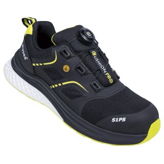 Elysee, CUSHIONPRO FLEX I, Halbschuh, schwarz/gelb, S1PS FO SR SC ESD, Gr. 36 - 48