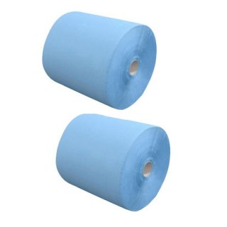 Putzpapier auf Rolle, Blättgröße 36 x 36 cm, 2-lagig, blau, 2 Rollen á 1000 Blatt